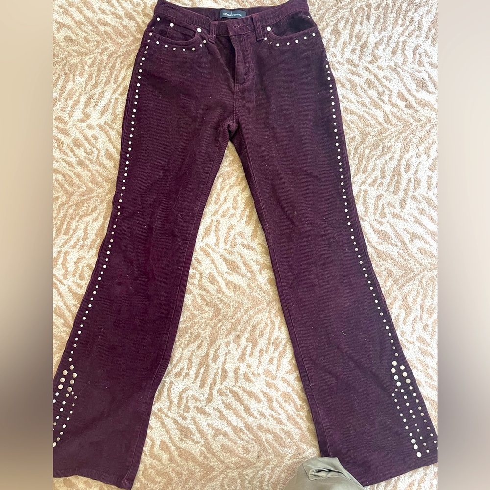 Vintage Studded Corduroy Pants - Size 2